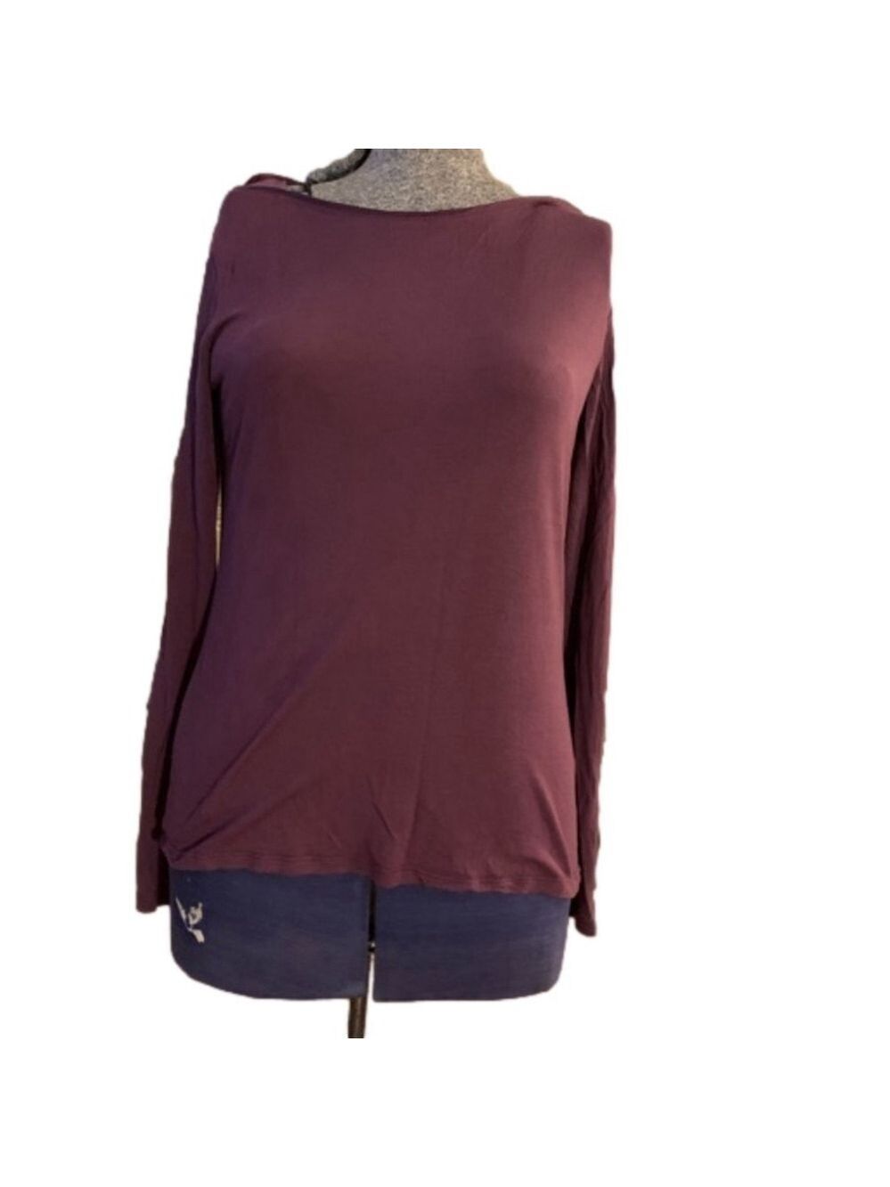 Etam stretchy plum colour long sleeve t-shirt medium